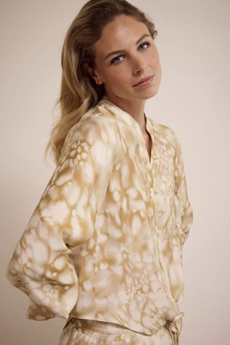 TRAMONTANA Wrap Blouse Moonshine Marble