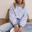 TRAMONTANA Flower Embroidery Blouse