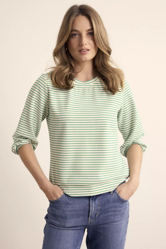 TRAMONTANA Emerald Striped Top