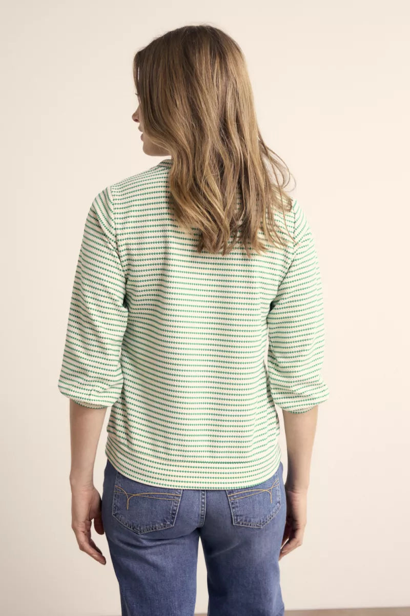 TRAMONTANA Emerald Striped Top