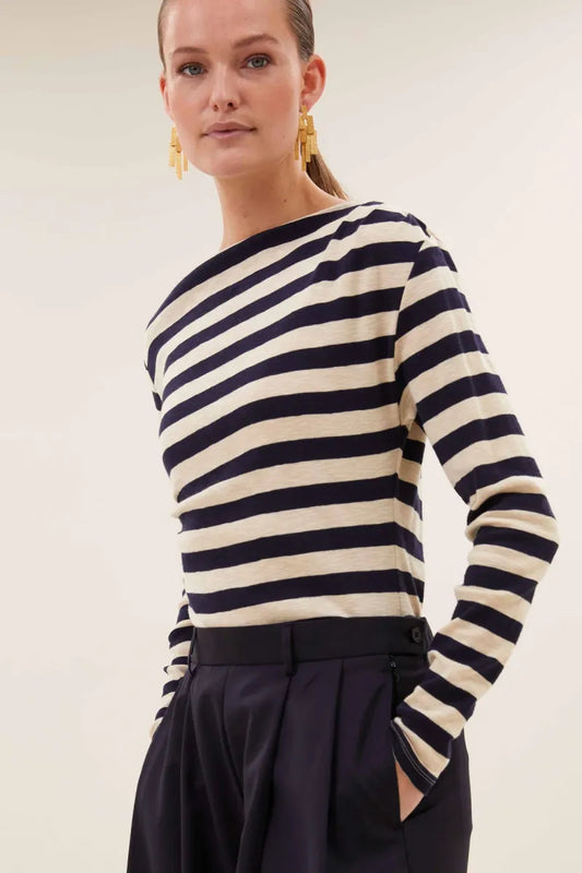 BY BAR Leya Big Stripe Top