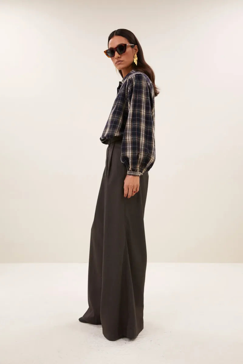 BY BAR Jagger Check Blouse