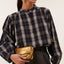 BY BAR Jagger Check Blouse