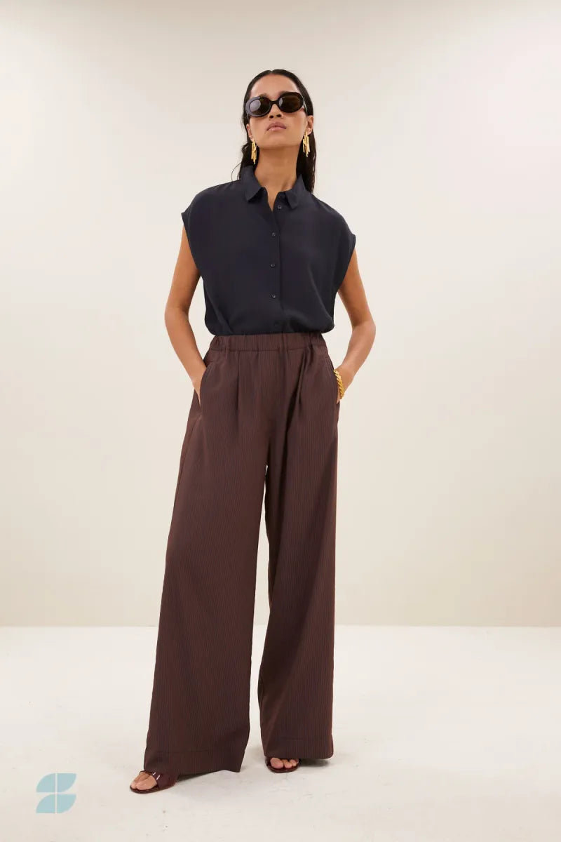 BY BAR Celin Tan Stripe Pants