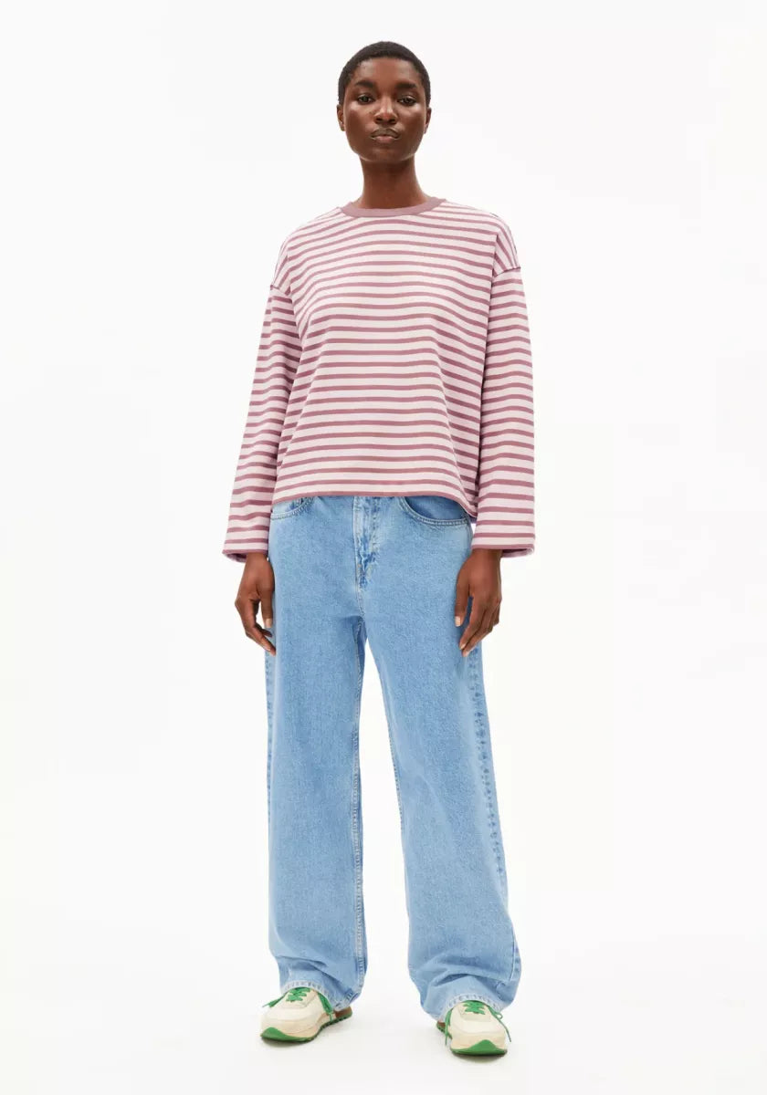 ARMED ANGELS Frankaa Maarlen Stripe - Ice Grape-Dark Berry