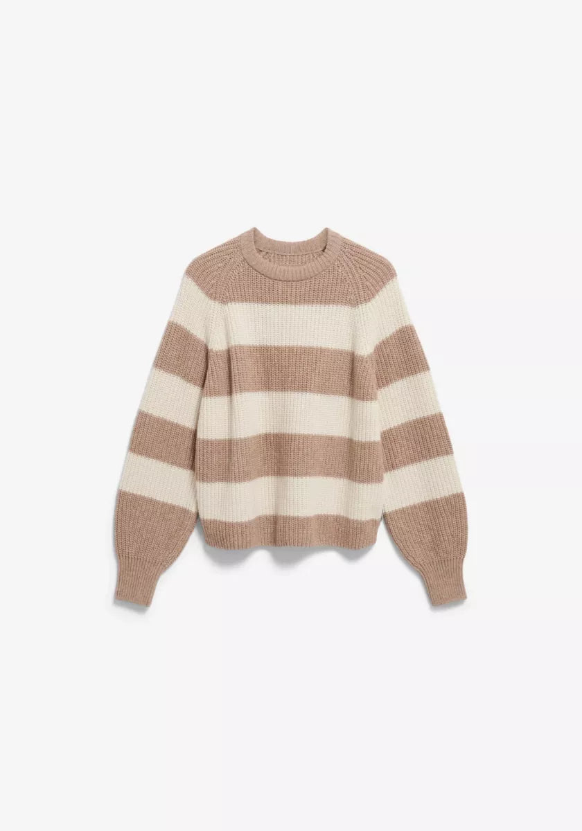 ARMED ANGELS Kaagi Stripes - Camel Melange