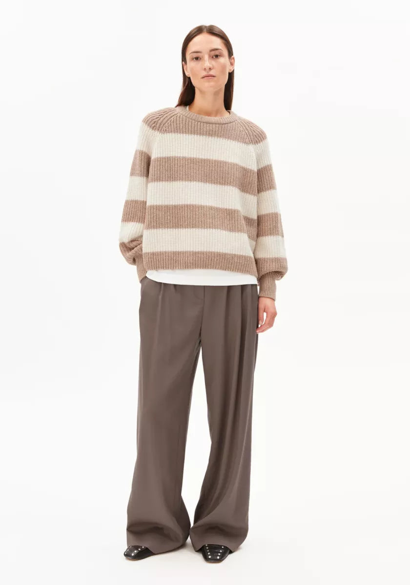 ARMED ANGELS Kaagi Stripes - Camel Melange