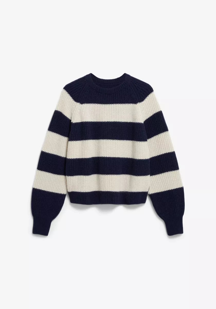 ARMED ANGELS Kaagi Stripes Knit - Blauw
