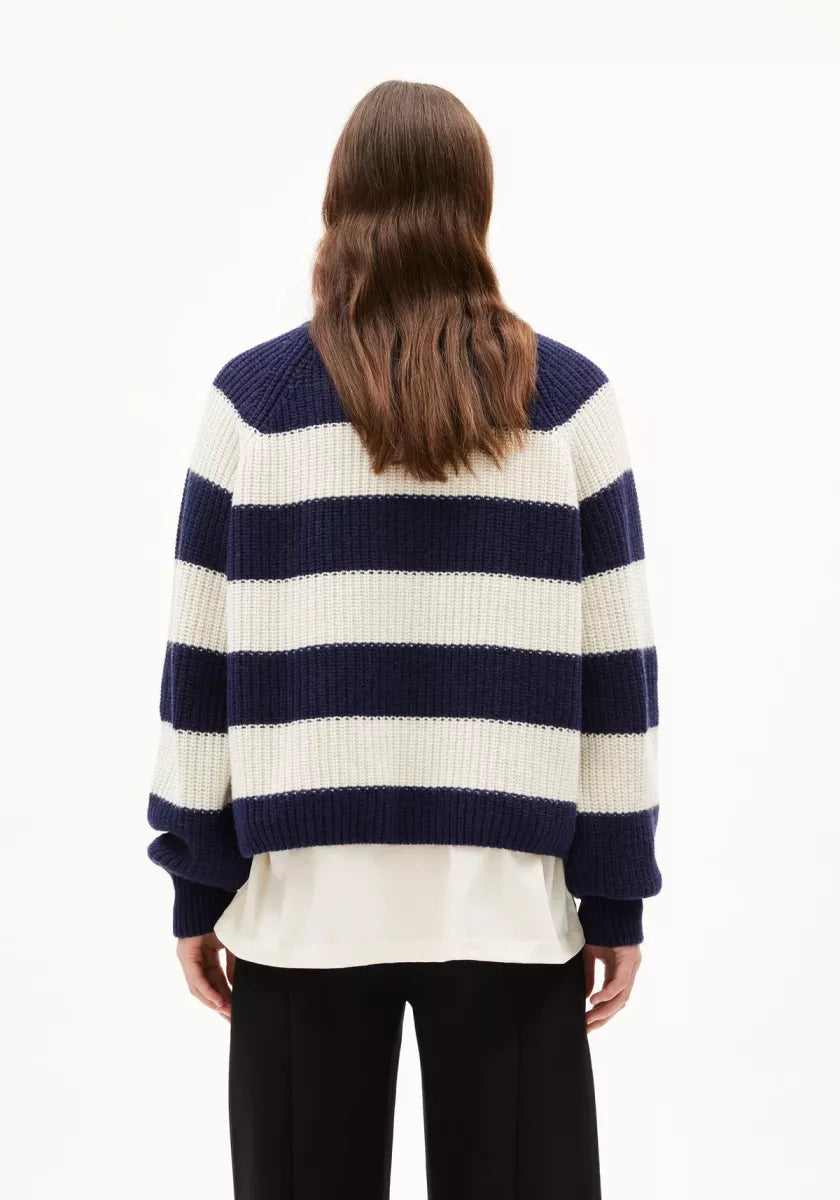 ARMED ANGELS Kaagi Stripes Knit - Blauw