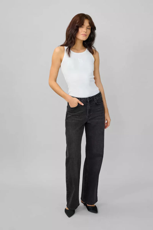 MY ESSENTIAL WARDROBE The Louis High Wide - Black Washed