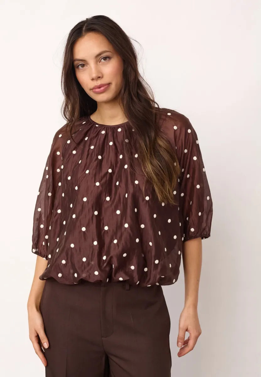 CO' COUTURE Dita Dot Balloon Blouse