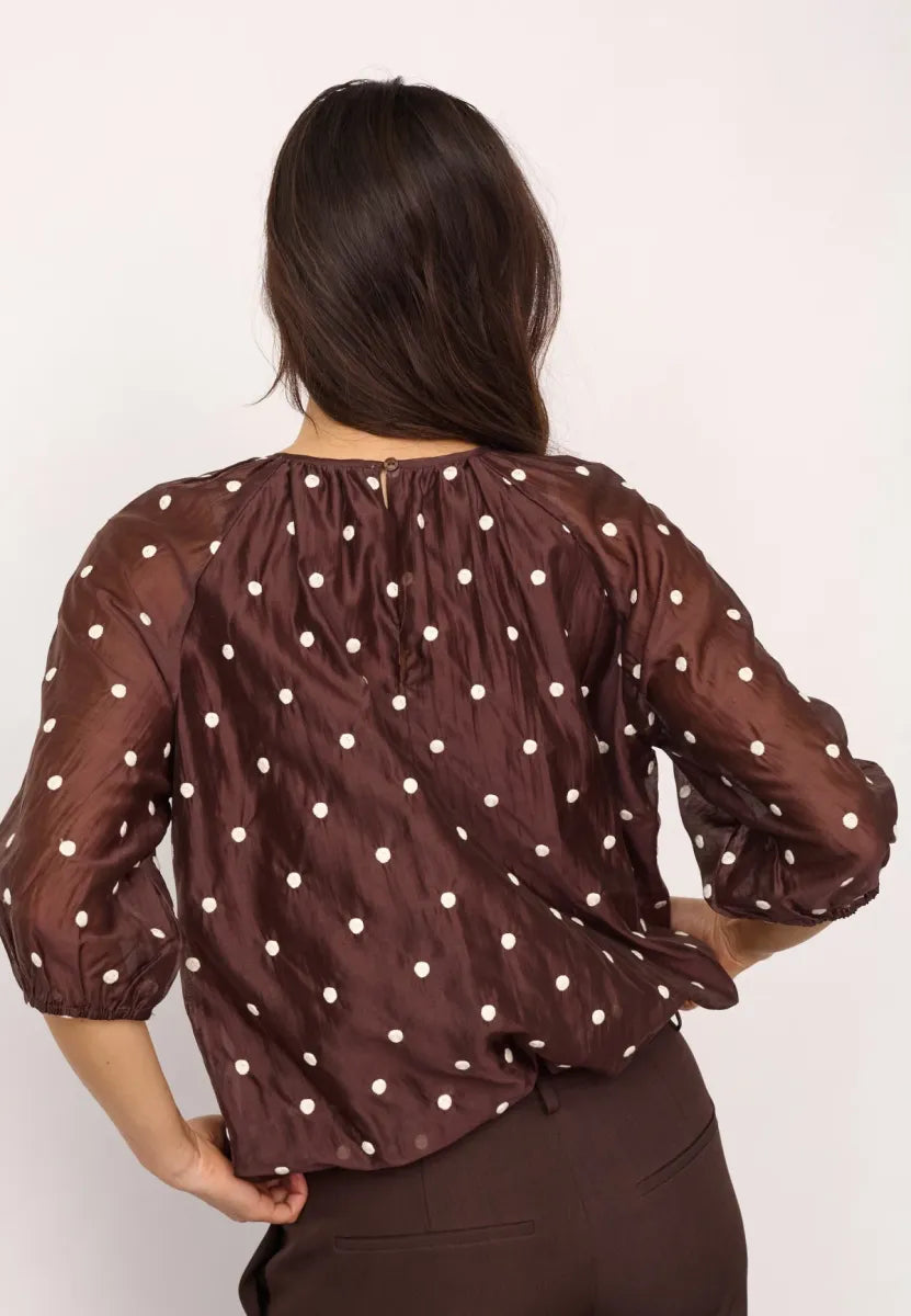 CO' COUTURE Dita Dot Balloon Blouse
