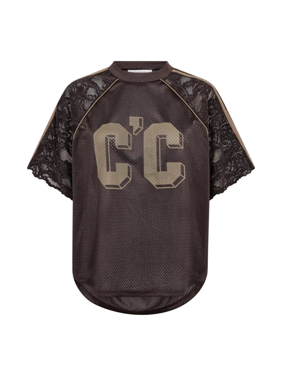 CO' COUTURE Trey CC Logo Lace Tee