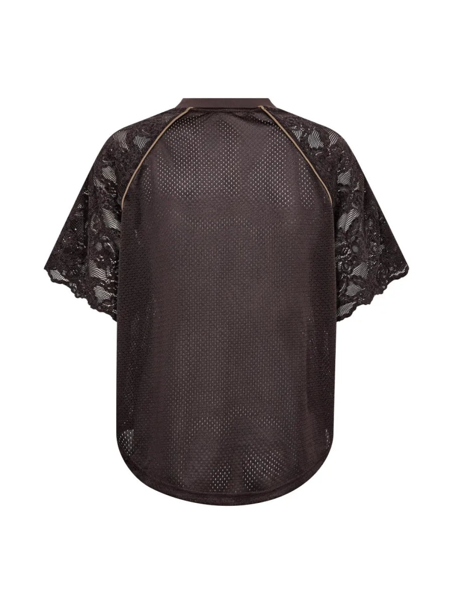 CO' COUTURE Trey CC Logo Lace Tee
