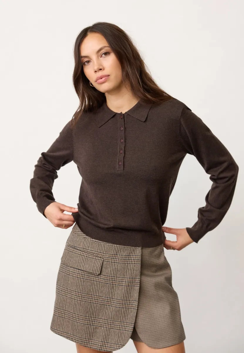 CO' COUTURE Cory Padded Polo Knit