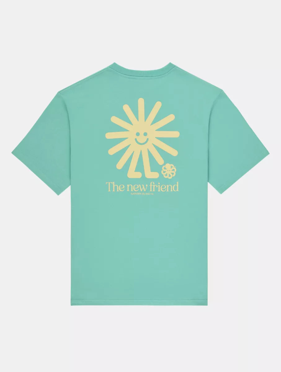 JOHNSEN ISLAND T-Shirt Confort New Friend - Turquoise