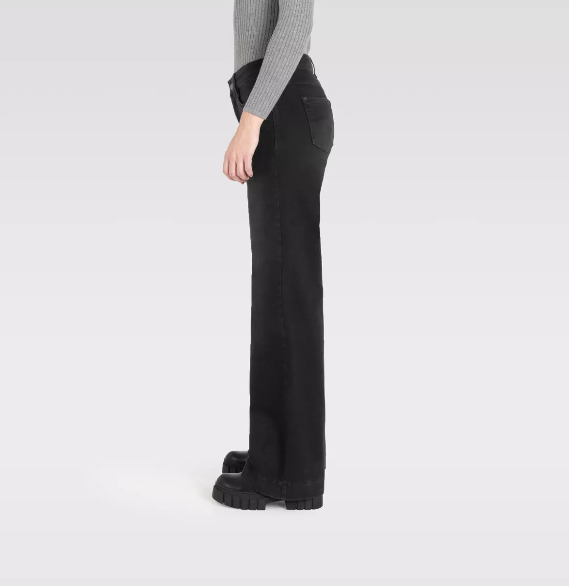 MAC JEANS Dream Wide Jeans - Black Washed