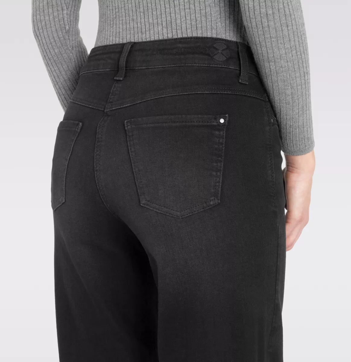 MAC JEANS Dream Wide Jeans - Black Washed