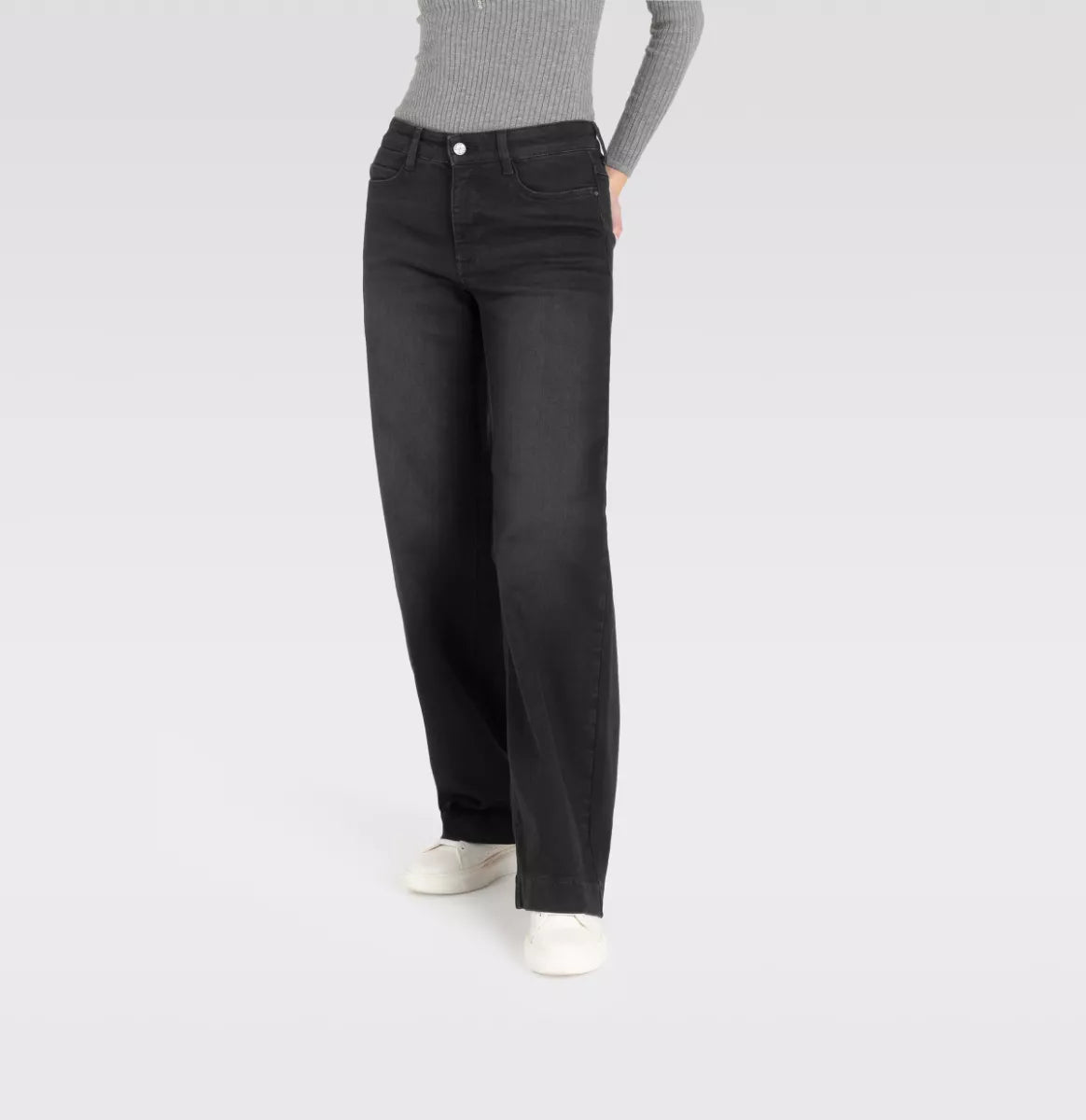 MAC JEANS Dream Wide Jeans - Black Washed