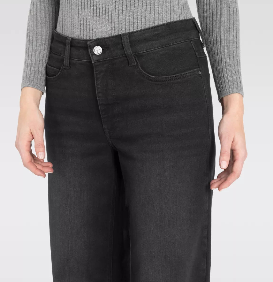 MAC JEANS Dream Wide Jeans - Black Washed