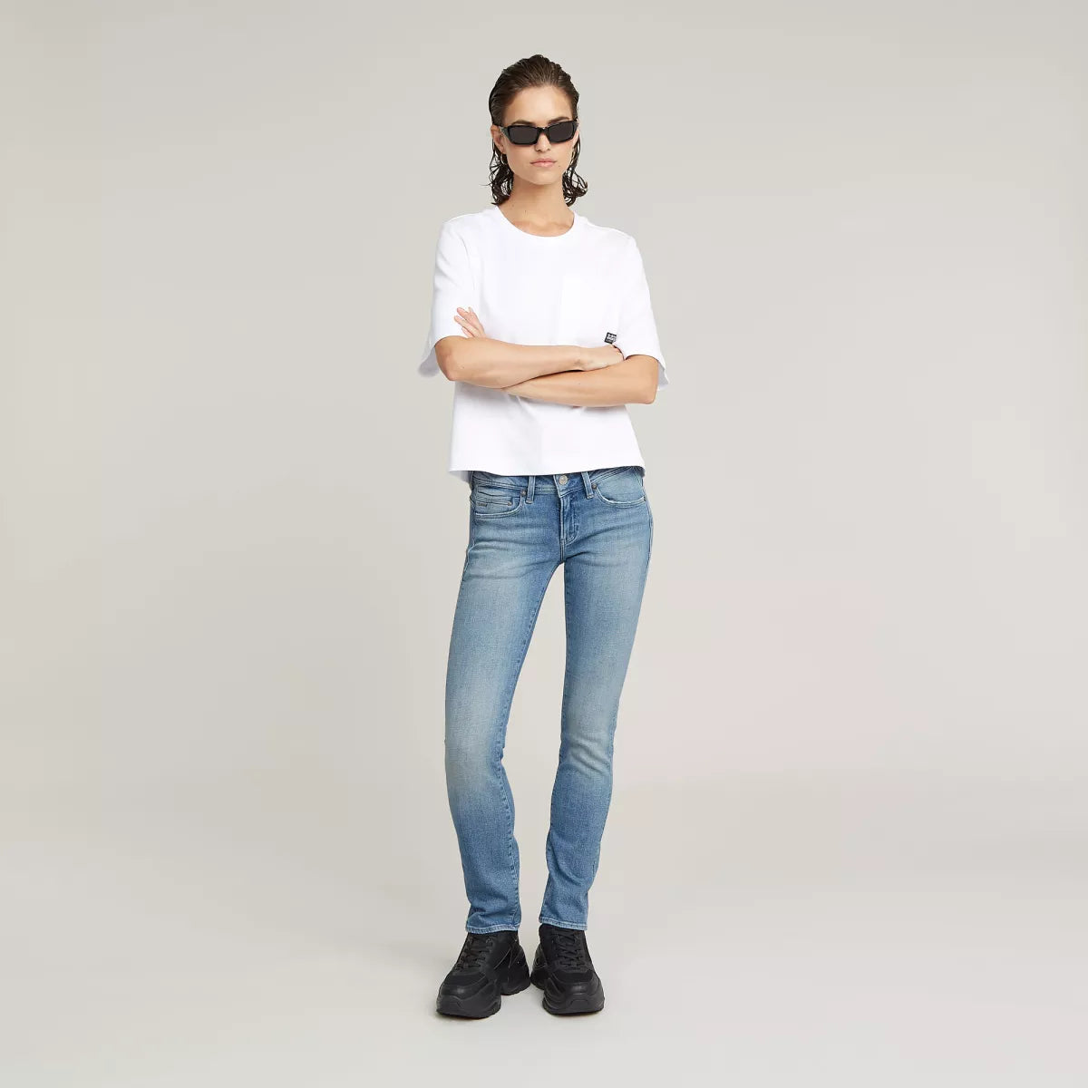 G-STAR Midge Slim Straight - Faded Aloy Blue