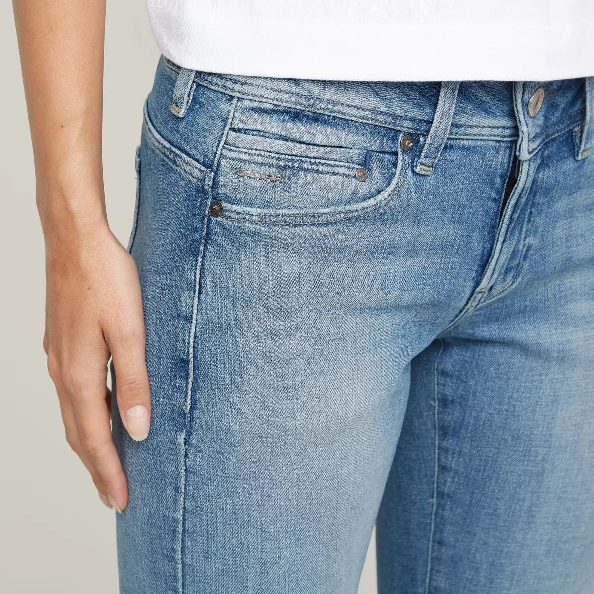 G-STAR Midge Slim Straight - Faded Aloy Blue