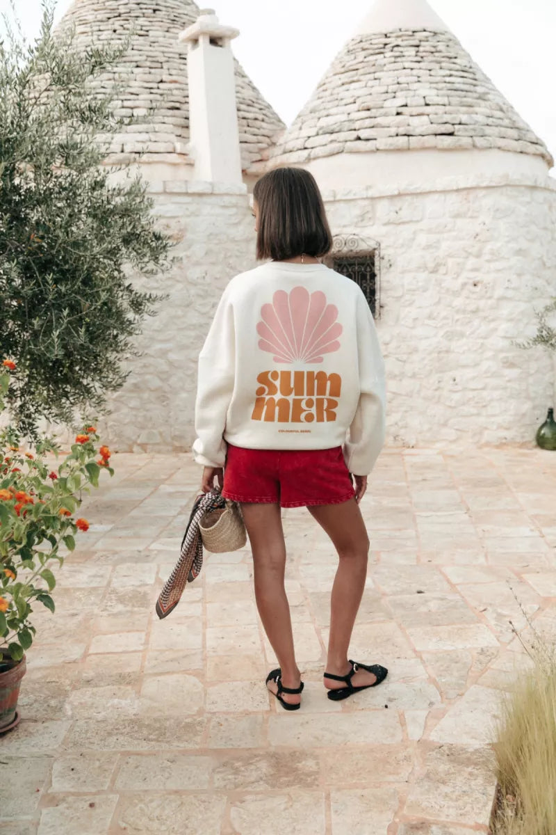 COLORFUL REBEL Summer Shell Dropped Shoulder Sweat