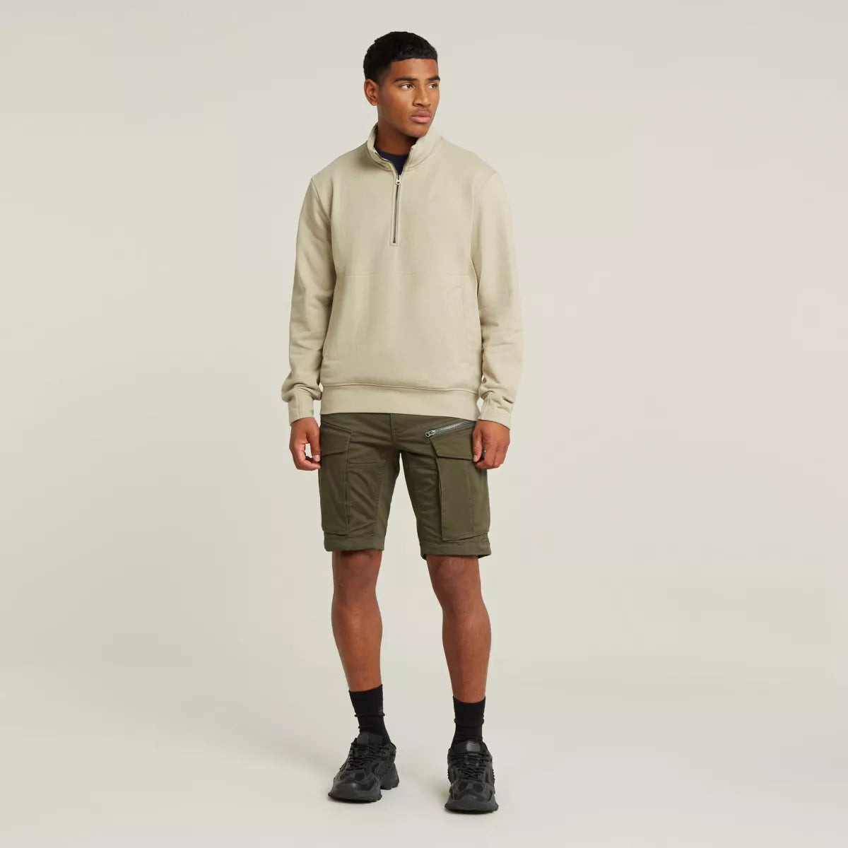 G-STAR Nifous Half Zip Sweat - Brick