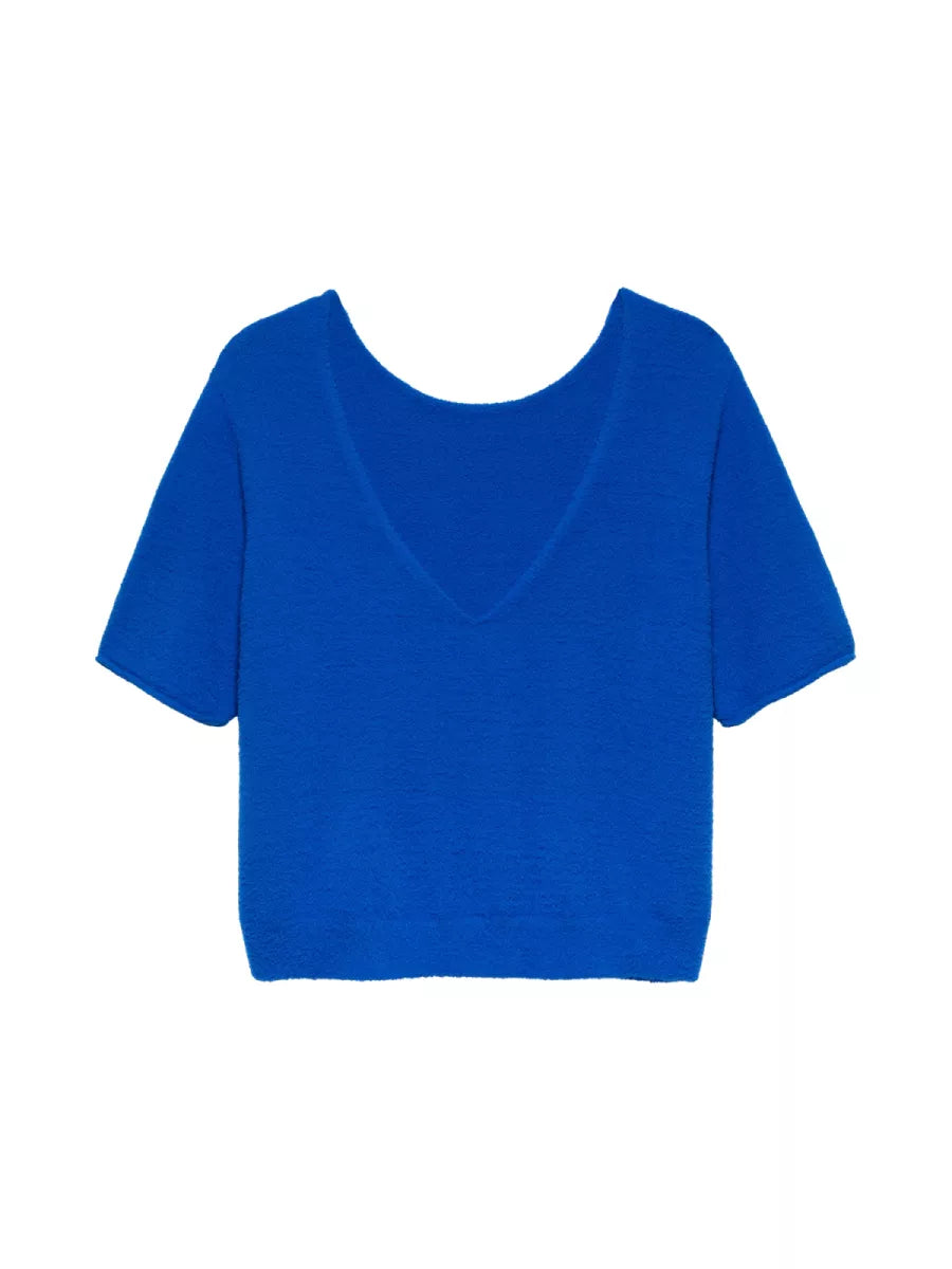 CATWALK JUNKIE Soft short sleeve knit with Vneck