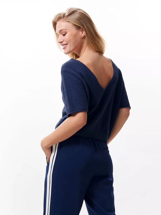CATWALK JUNKIE Soft short sleeve knit with Vneck