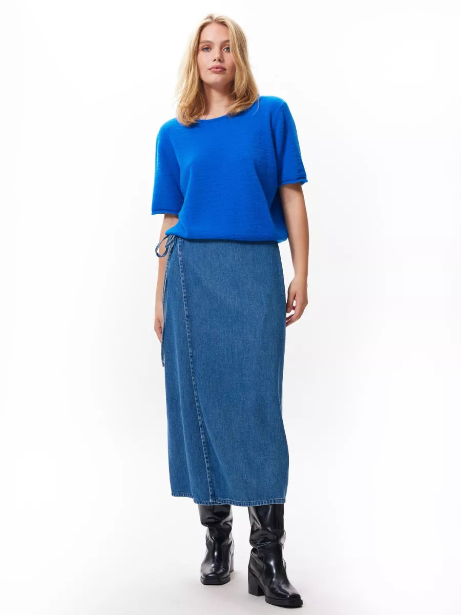 CATWALK JUNKIE Soft short sleeve knit with Vneck