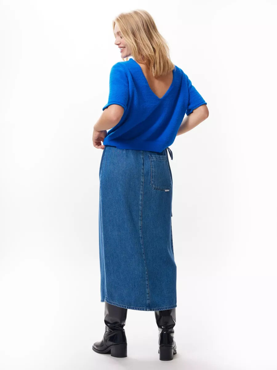 CATWALK JUNKIE Soft short sleeve knit with Vneck