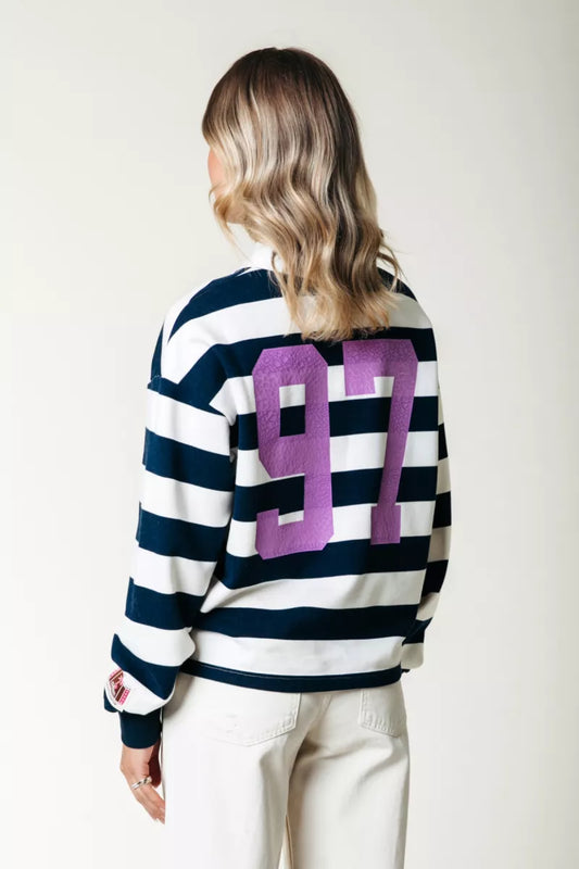 COLORFUL REBEL Skyler Striped Boyfriend Polo
