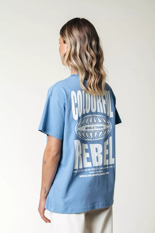 COLORFUL REBEL Logo Globe Loosefit Tee