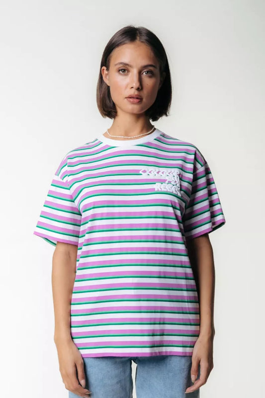 COLORFUL REBEL Puff Logo Stripe Loosefit Tee