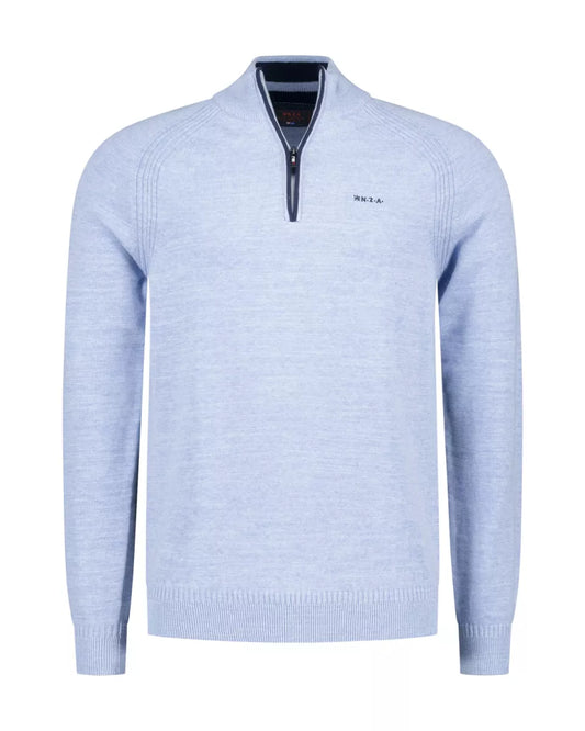 NEW ZEALAND AUCKLAND Sweat Half Zip - Ice Blue