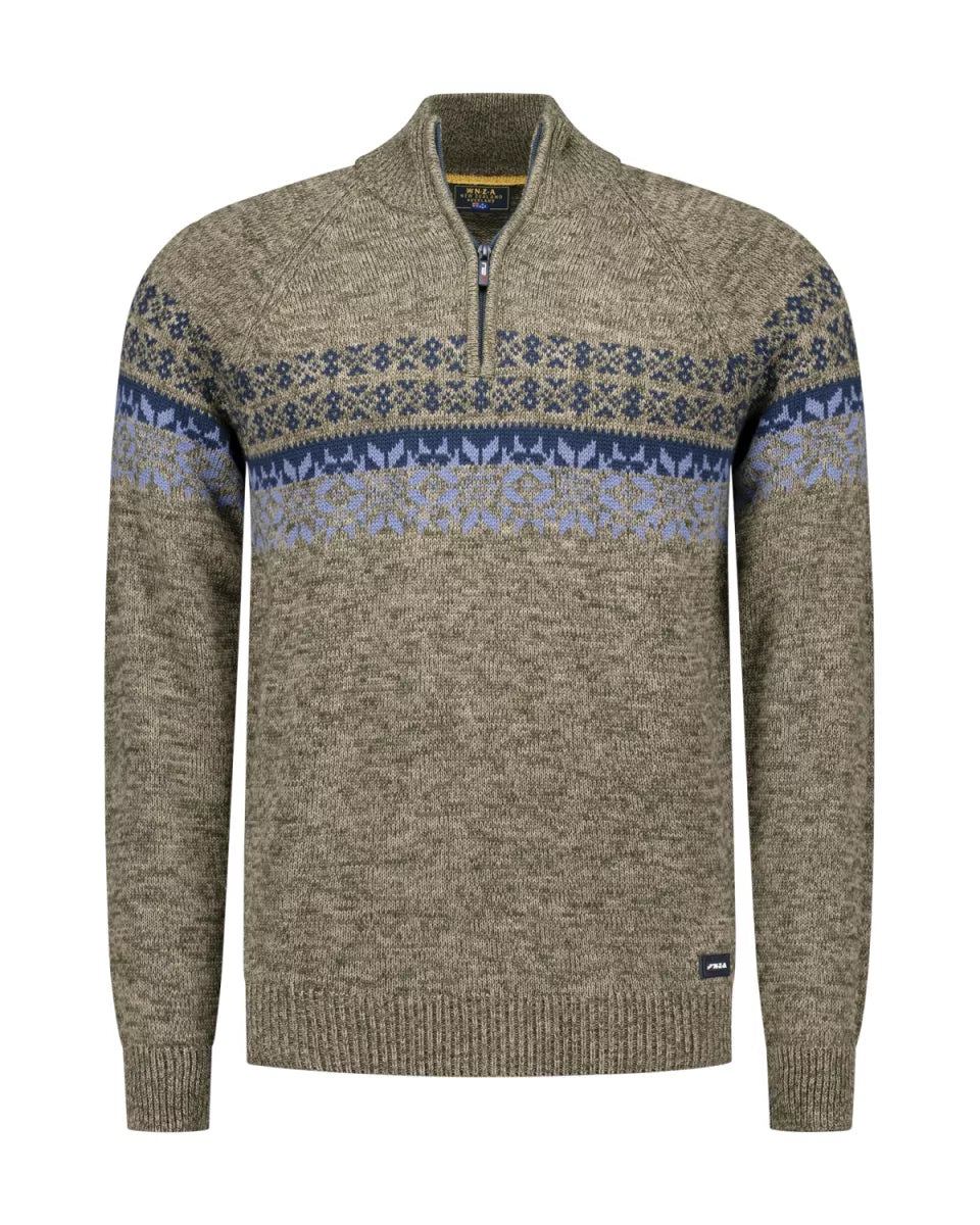 NEW ZEALAND AUCKLAND Pullover Half Zip - Bottle Green