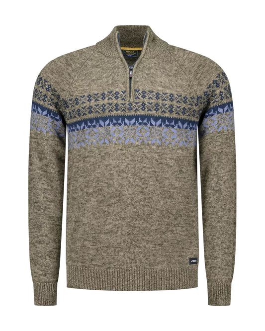 NEW ZEALAND AUCKLAND Pullover Half Zip - Bottle Green