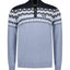 NEW ZEALAND AUCKLAND Pullover Half Zip - Soft Blue Melange