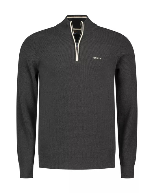 NEW ZEALAND AUCKLAND Pullover Half Zip - Brown