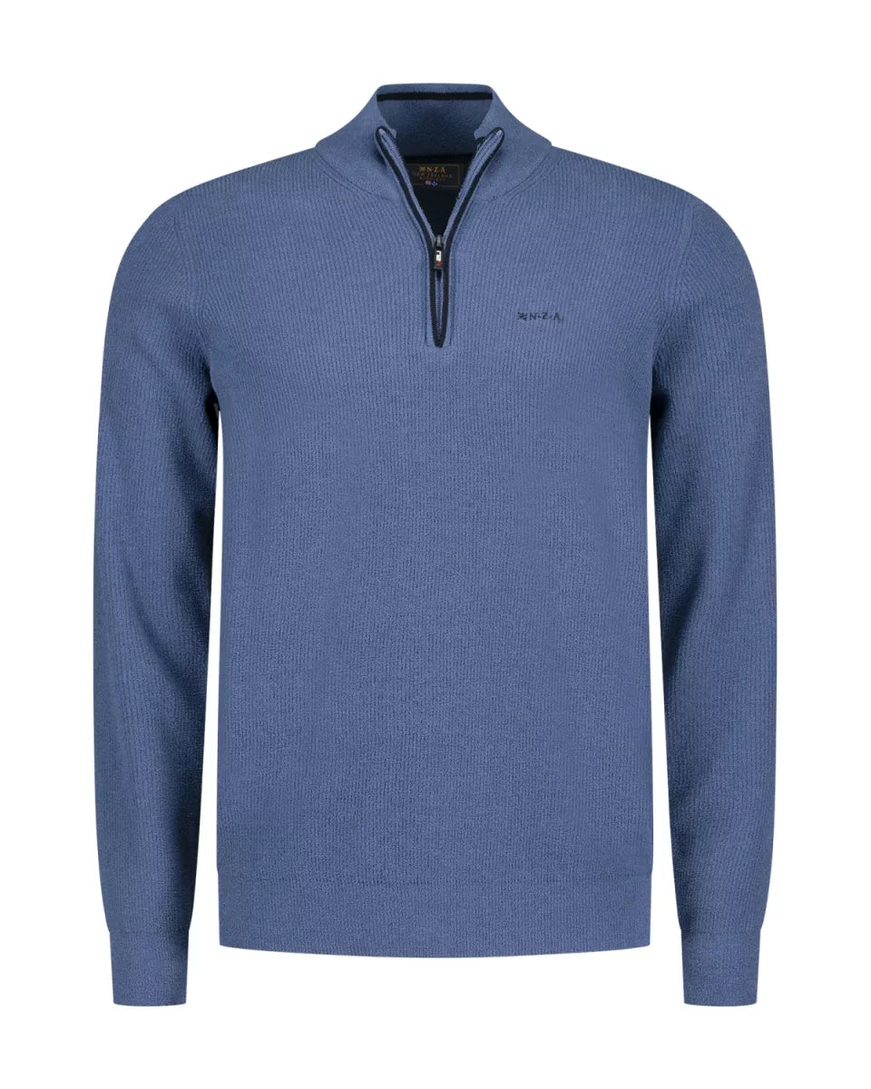 NEW ZEALAND AUCKLAND Pullover Half Zip - River Blue