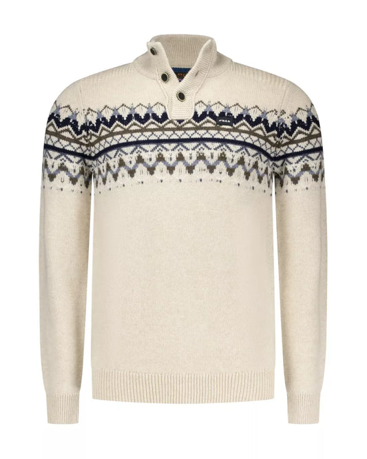 NEW ZEALAND AUCKLAND Wool Pullover Button Collor