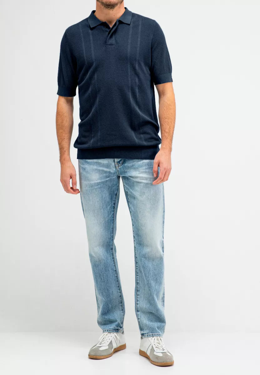 BUTCHER OF BLUE Ripley Knit Polo