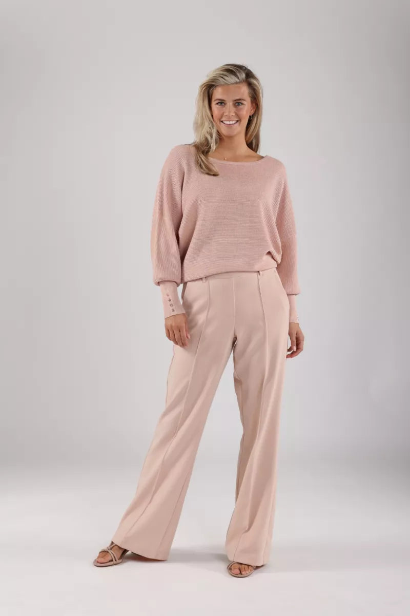 NUKUS Batwing Pullover Lurex - Powder
