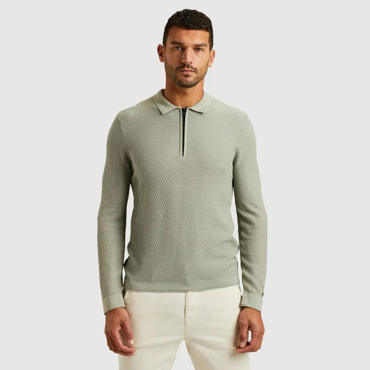 CAST IRON Knitted Polo Longsleeve
