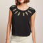 KING LOUIE Detail Flower Blouse