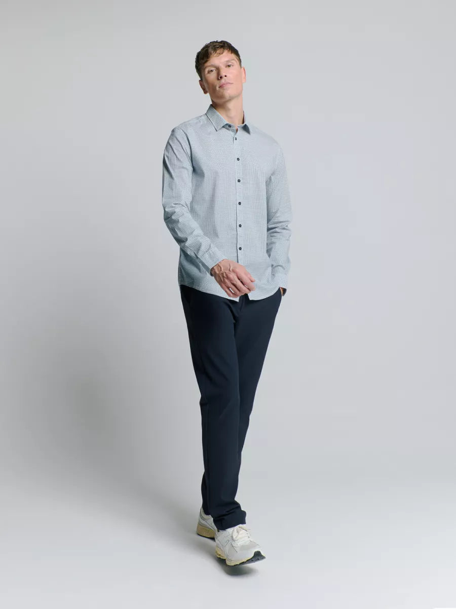NO EXCESS Printed Shirt - Seablue