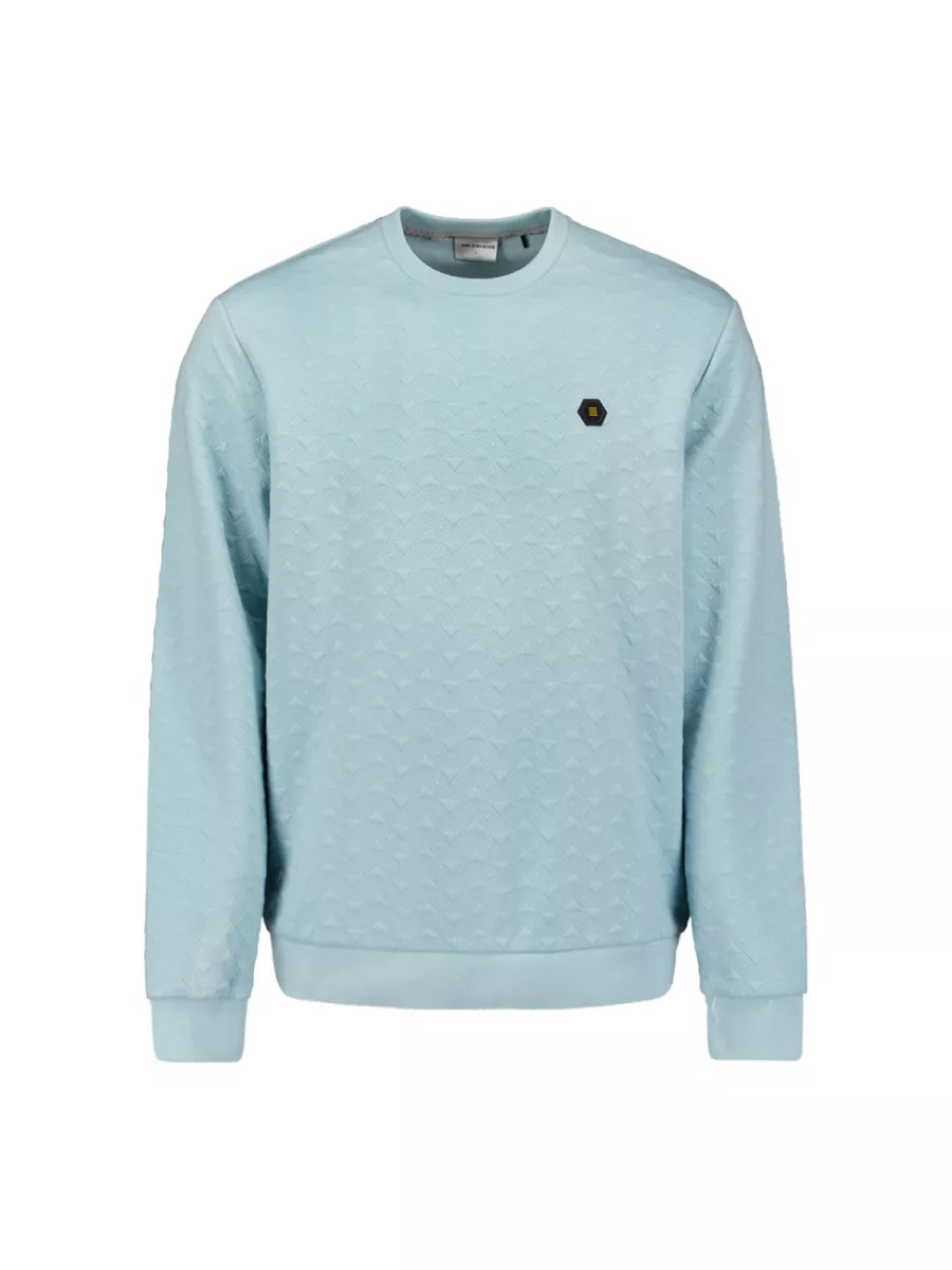 NO EXCESS Sweater Crewneck Jacquard - Ice