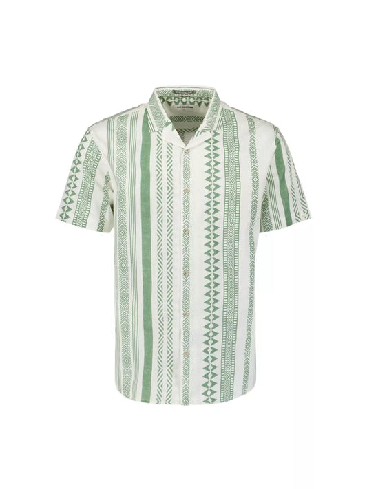 NO EXCESS Allover Printed Shirt - Groen