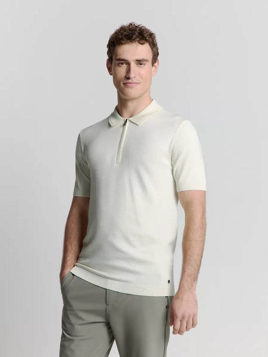 NO EXCESS Pullover Polo - Off White
